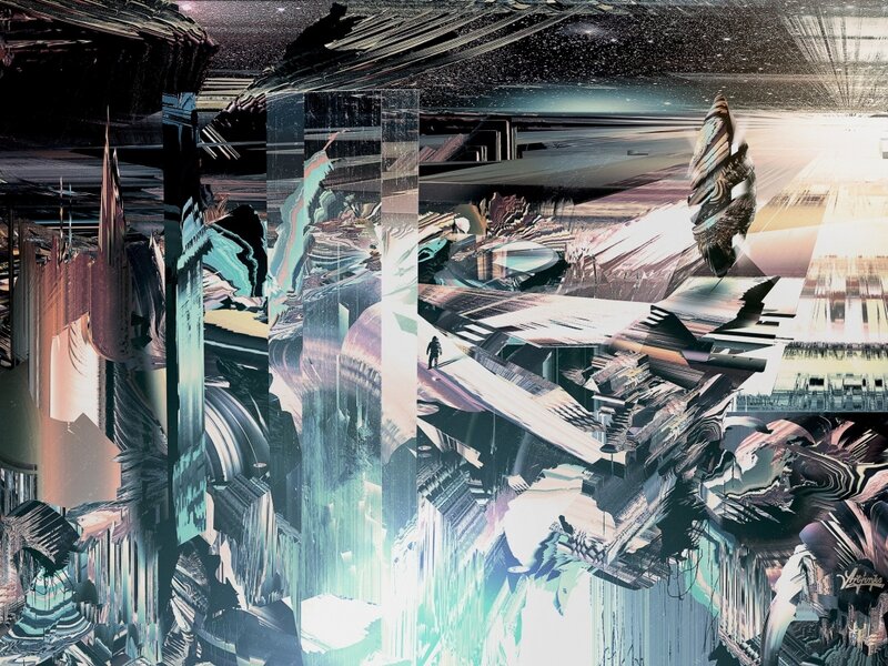 Futuristic Cityscape — Teal