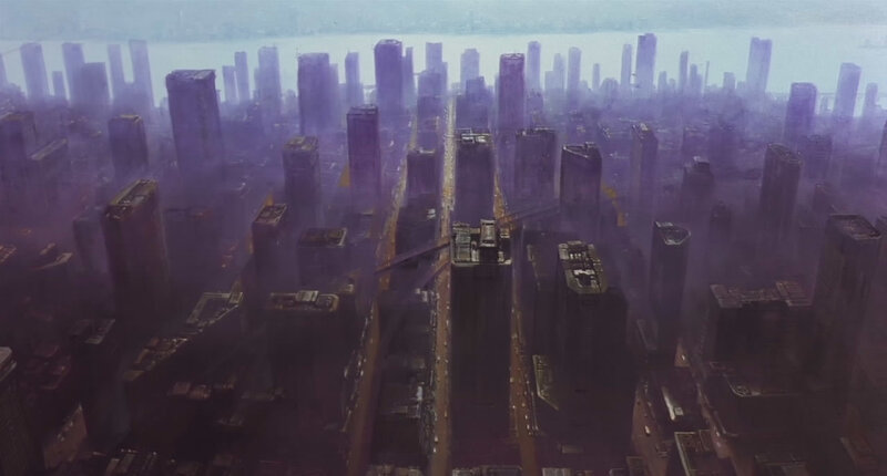 futuristic cityscape view