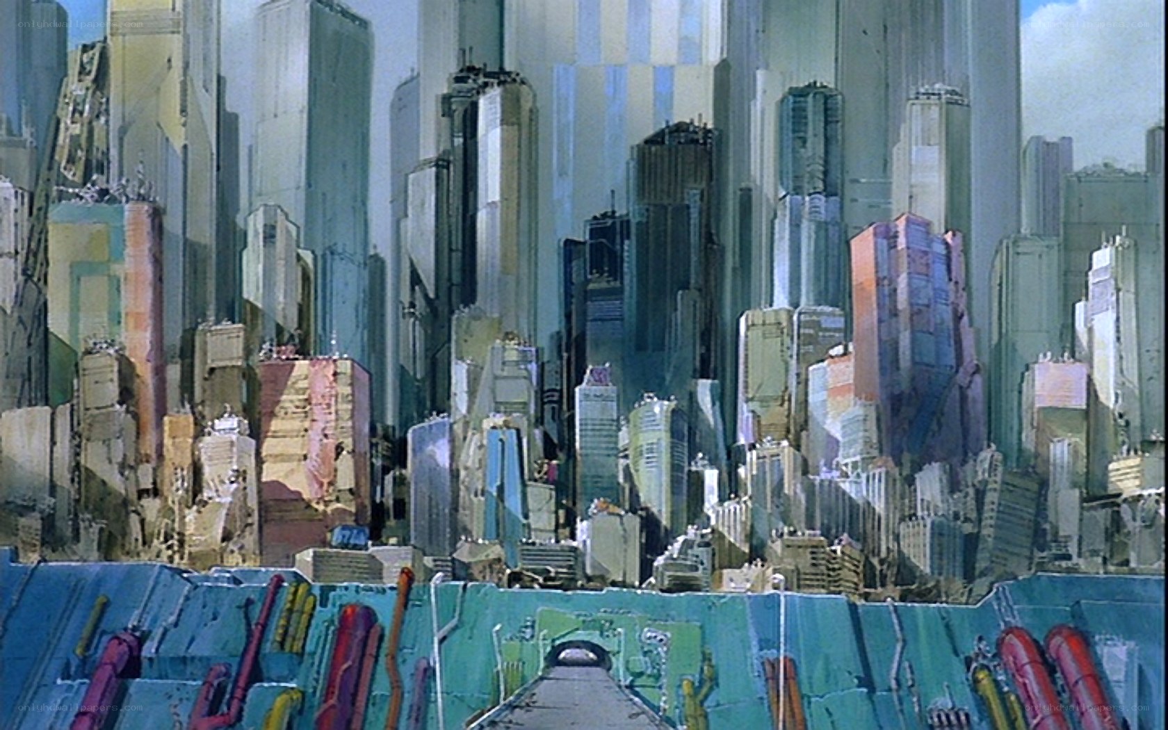 futuristic cityscape view