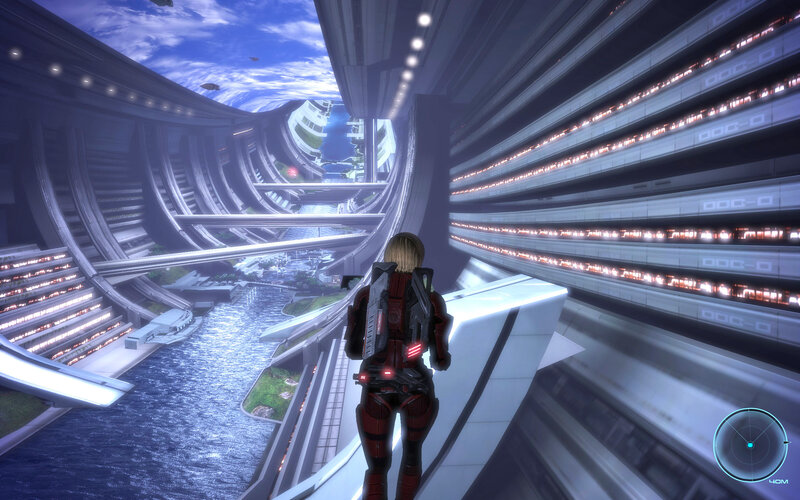 futuristic cityscape view