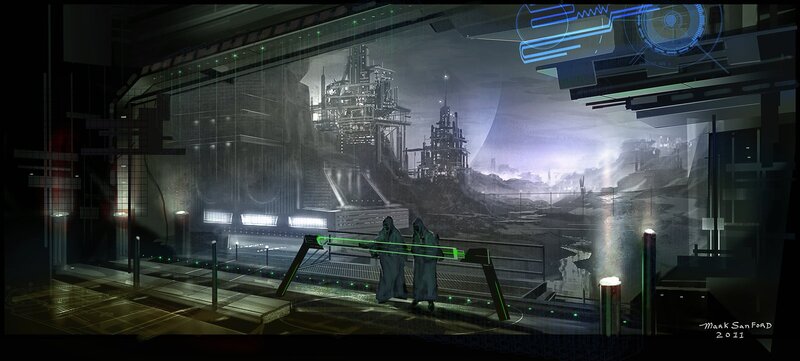 futuristic cityscape view