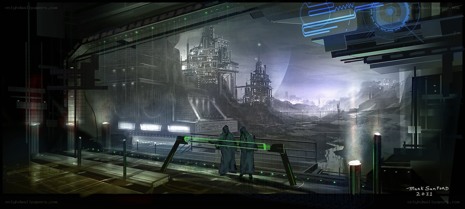 futuristic cityscape view