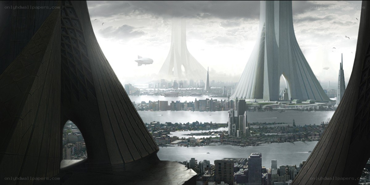 futuristic cityscape view