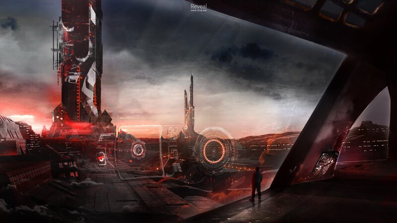 futuristic cityscape view