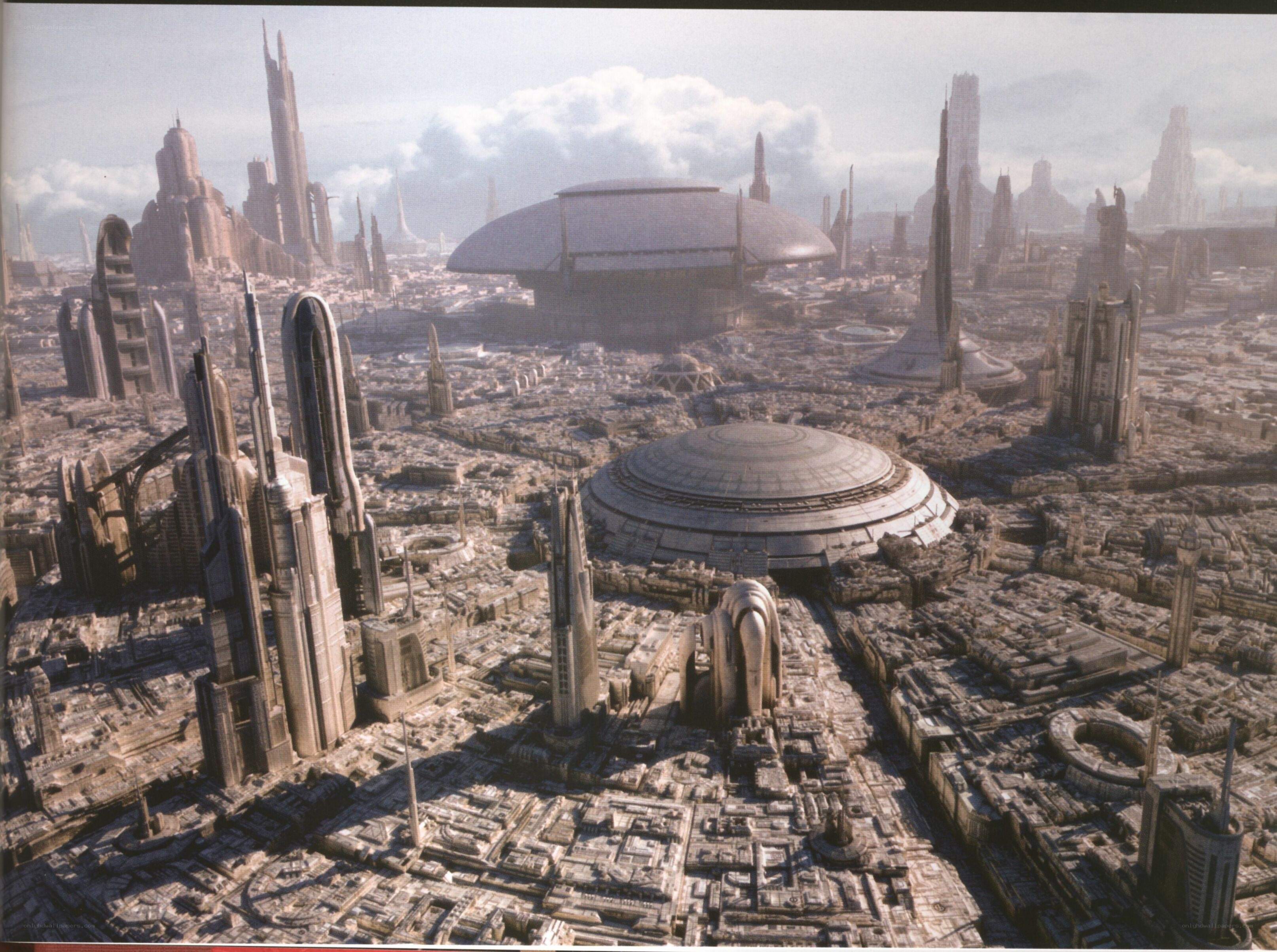 futuristic cityscape view