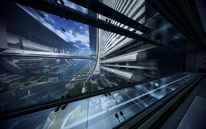 Futuristic Cityscape View — Blue, Dramatic