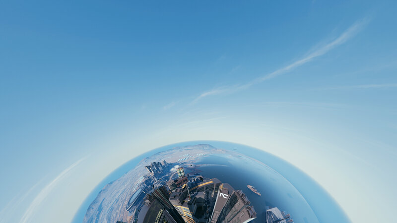 Futuristic Cityscape View — Blue, Serene