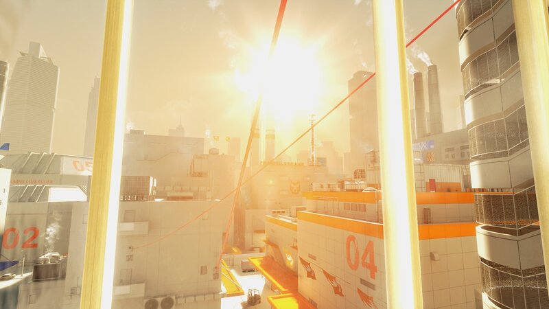 Futuristic Cityscape — Yellow, Hazy