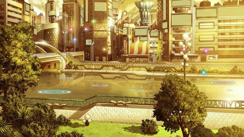 Futuristic Cityscape — Yellow, Serene