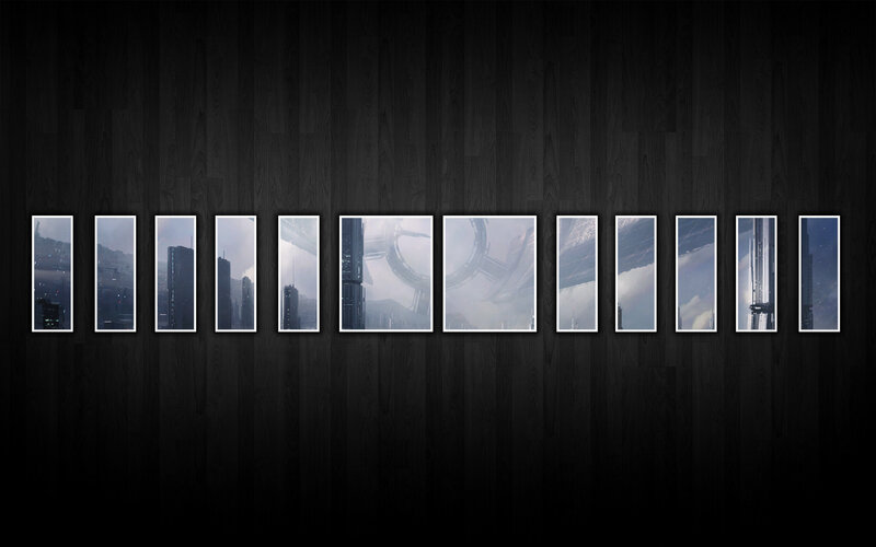 Futuristic Cityscapes — Black