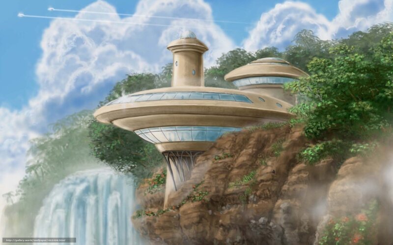 Futuristic cliffside dwelling
