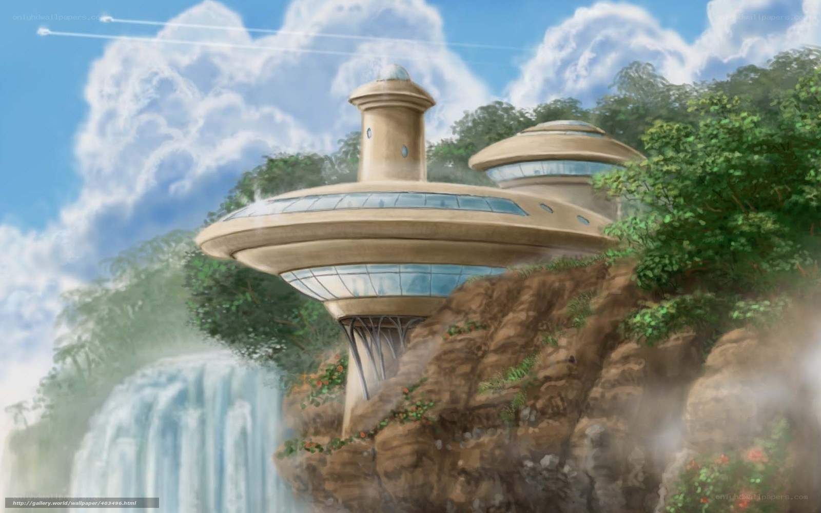 Futuristic cliffside dwelling