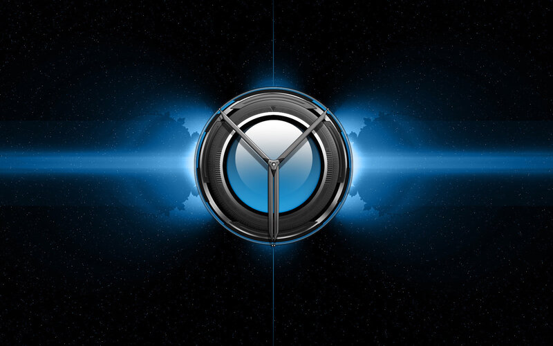 Futuristic Clock Design — Blue