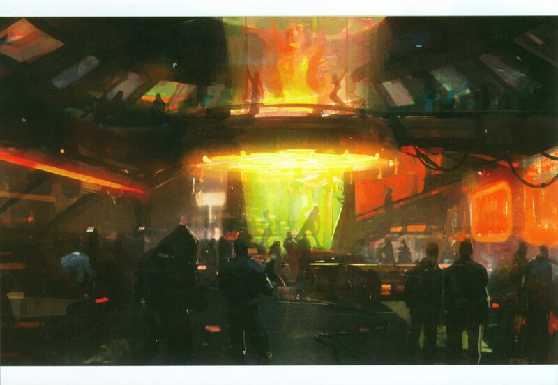 futuristic club interior