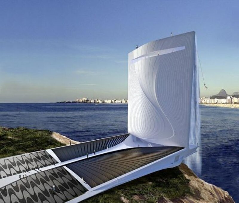 Futuristic coastal architecture