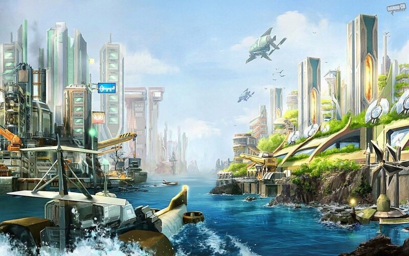 Futuristic Coastal City
