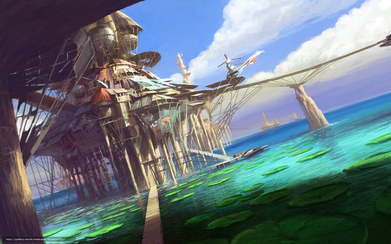 Futuristic coastal settlement