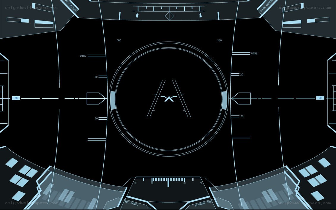 futuristic cockpit interface