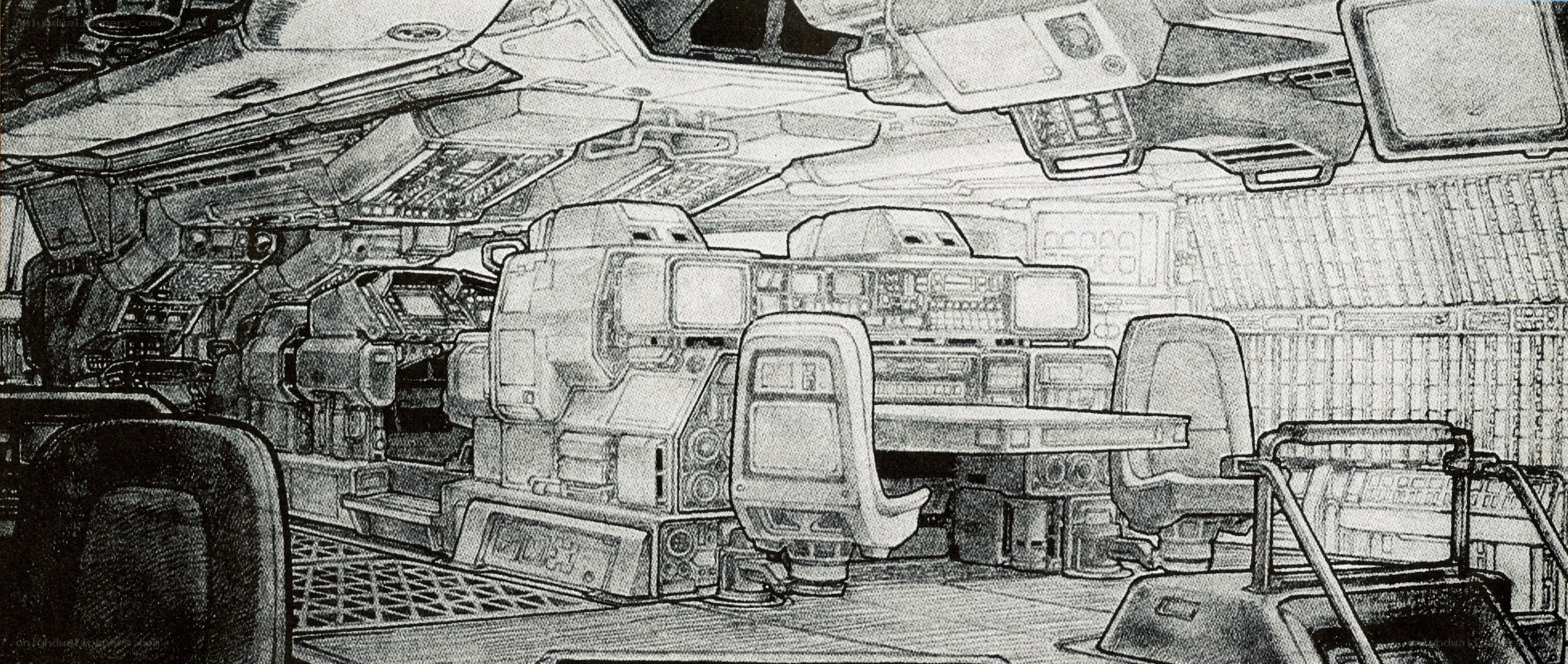 futuristic cockpit interior