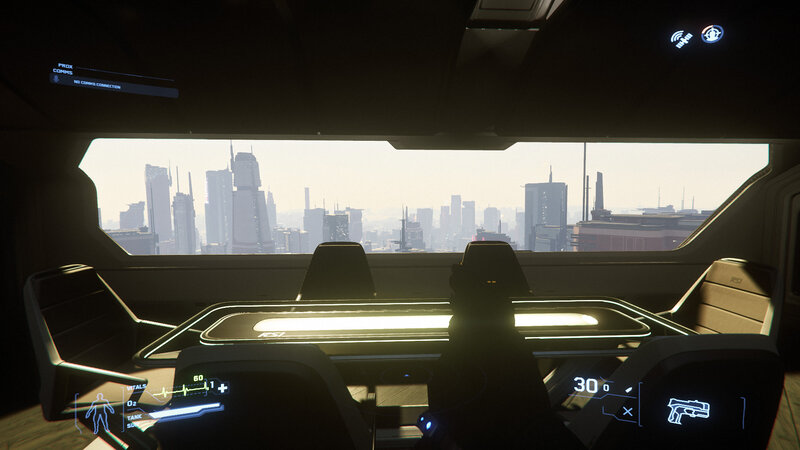 Futuristic Cockpit View — Black