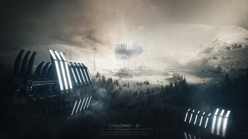 Futuristic Colony in Snow