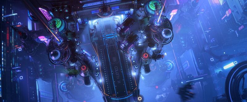 Futuristic Colony Ship