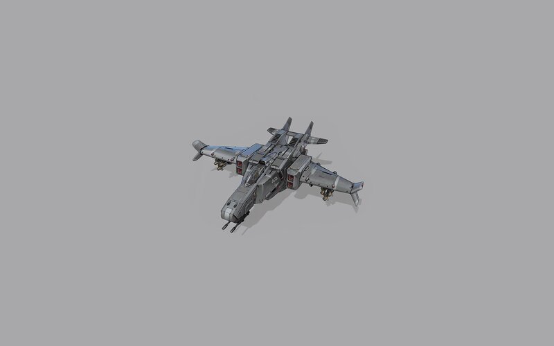 futuristic combat aircraft model