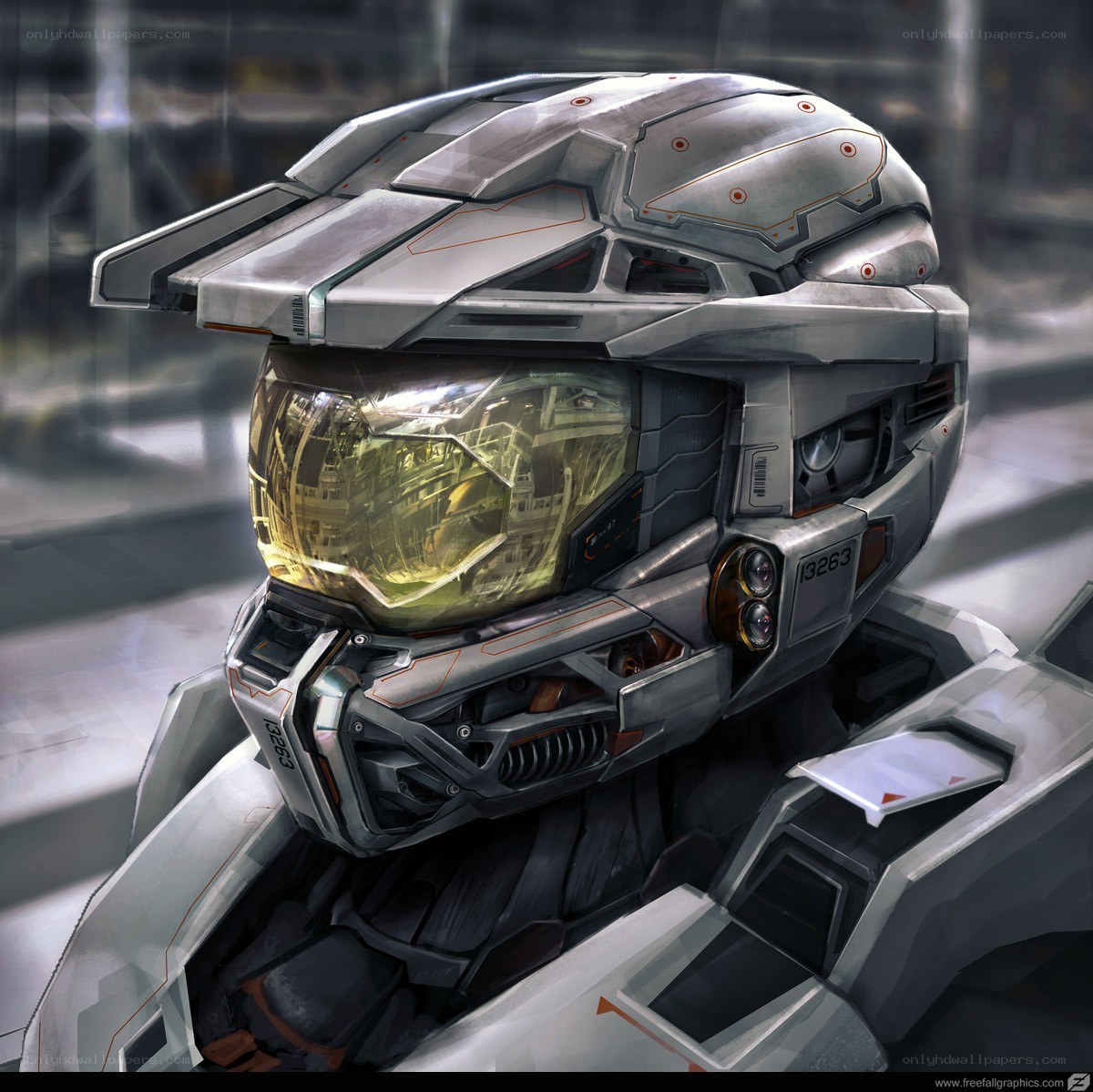 futuristic combat helmet