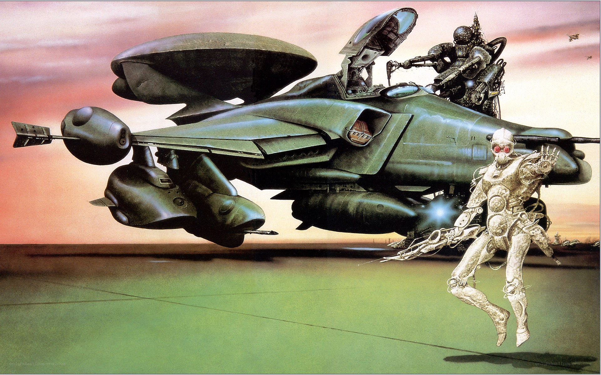 Futuristic combat scene