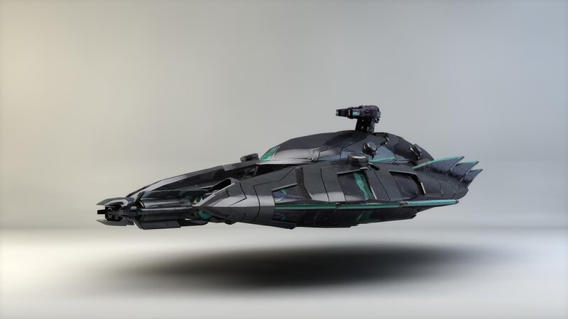 futuristic combat spacecraft
