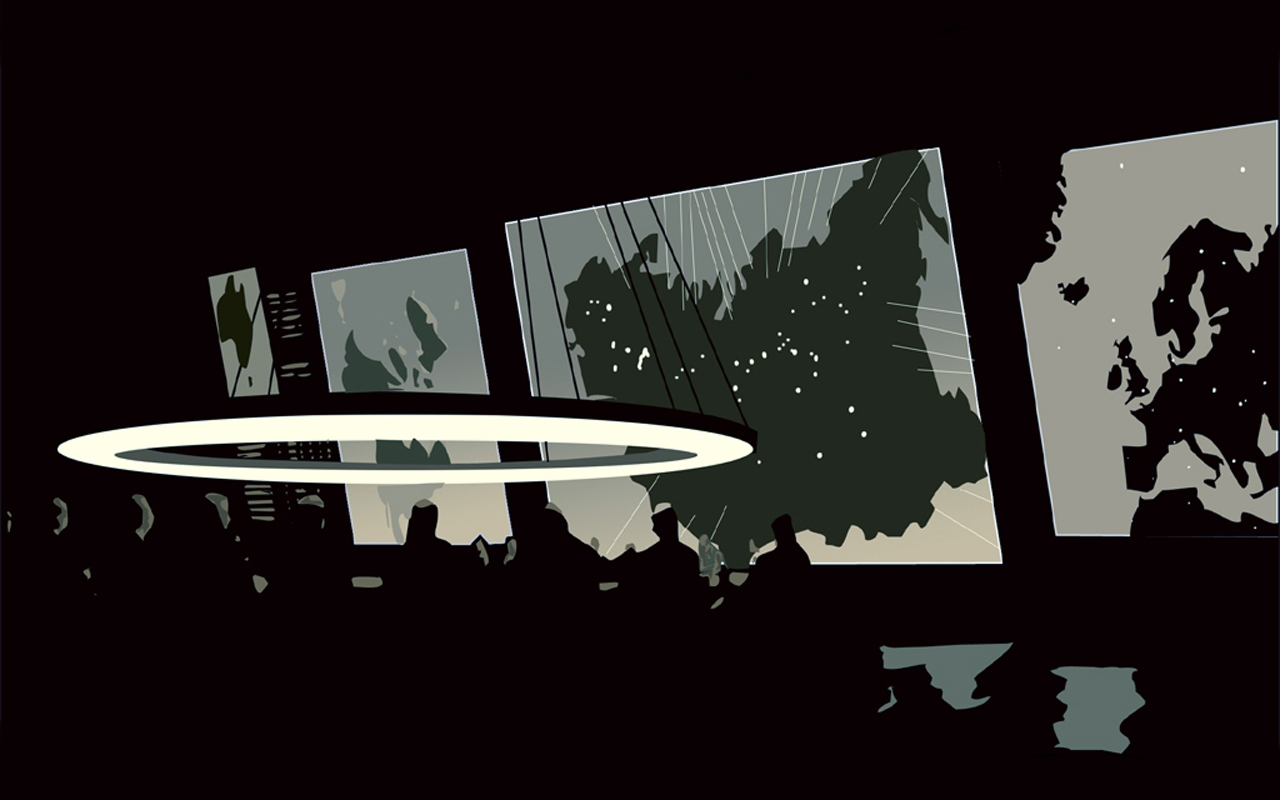 futuristic command center