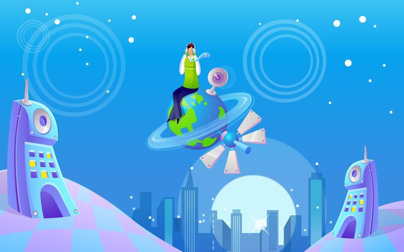 futuristic communication world
