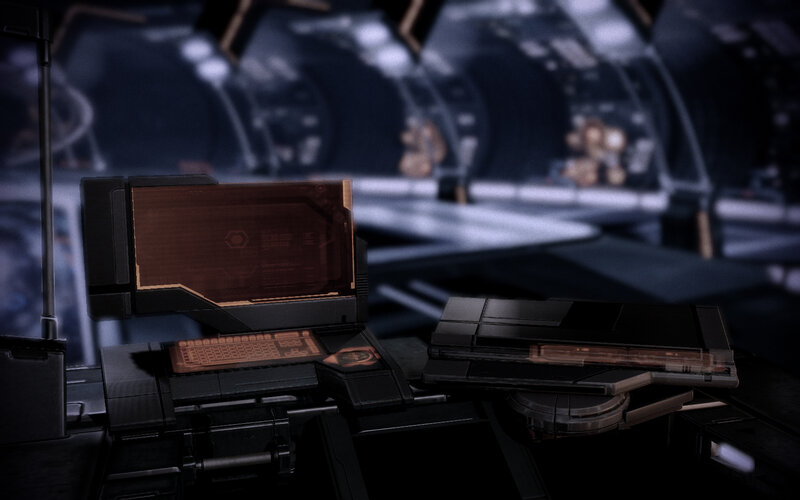 futuristic computer station