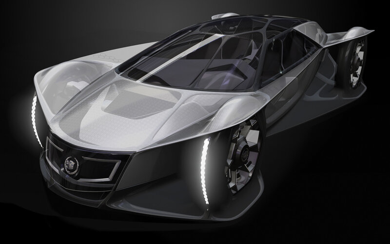 Futuristic Concept Car — Black, Dramatic, Night