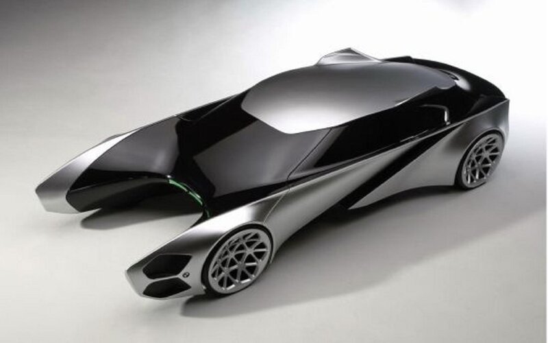 Futuristic Concept Car — Black, Sleek, 3d Render