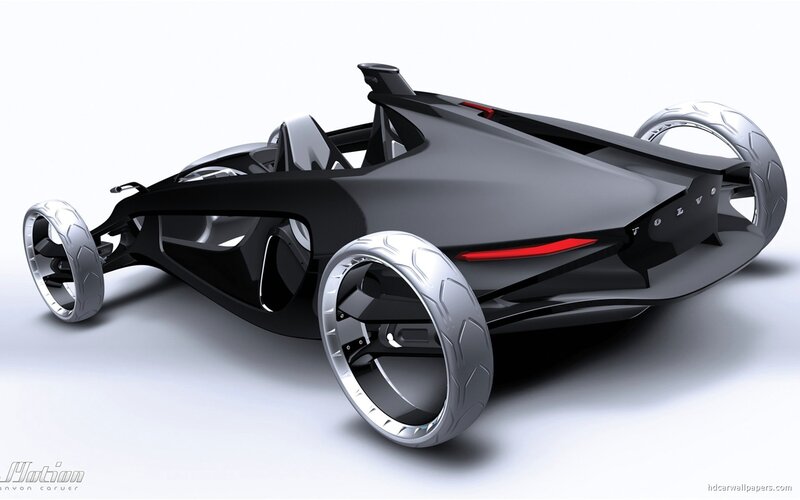 Futuristic Concept Car — Black, Sleek, 3d Render, Wheels, Open Cockpit