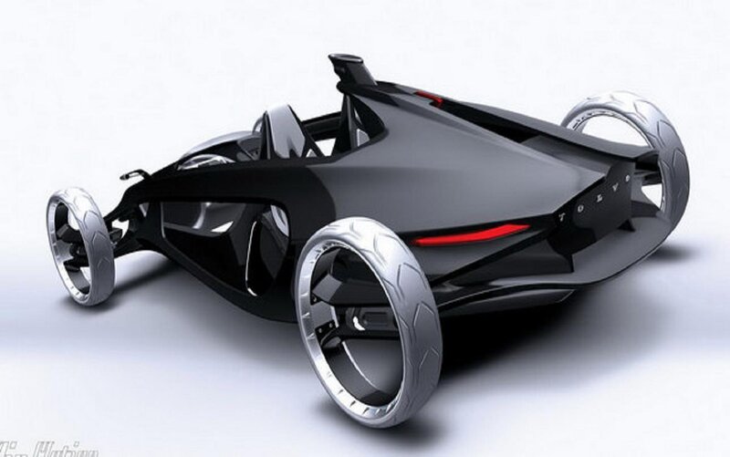 Futuristic Concept Car — Black, Sleek, Modern