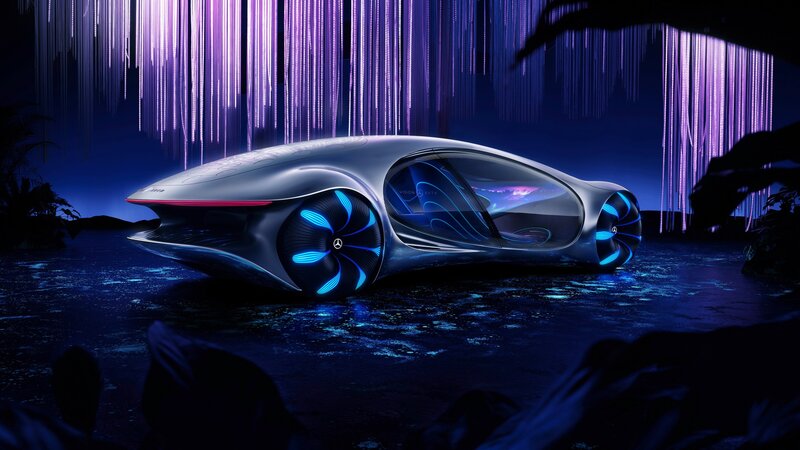Futuristic Concept Car — Blue, Dramatic