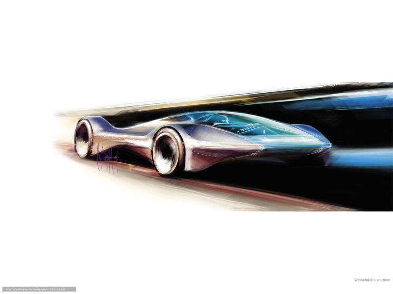 Futuristic Concept Car — Blue, Dynamic