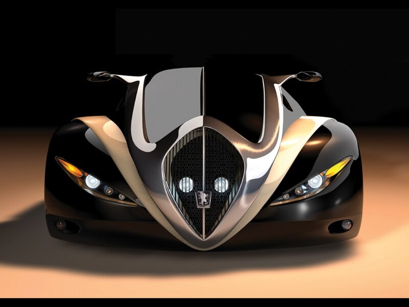 futuristic concept car front view