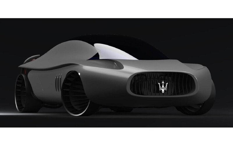 Futuristic Concept Car — Gray, Dramatic, 3d Render