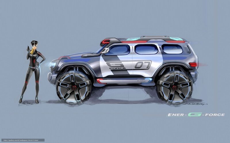 Futuristic Concept Car — Gray, Dramatic, Digital Art