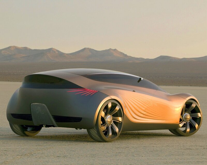 Futuristic Concept Car — Gray, Serene, Sunset, 3d Render