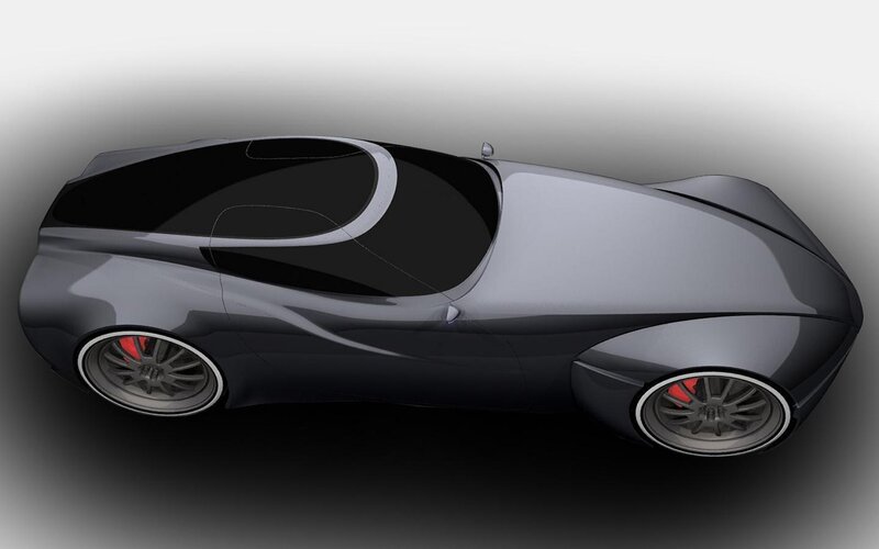 Futuristic Concept Car — Gray