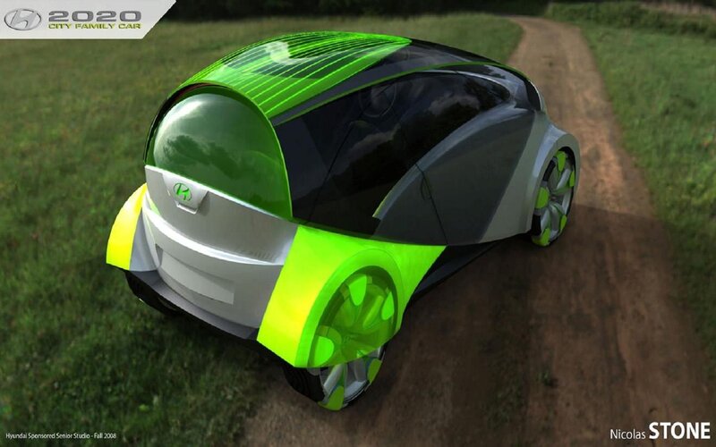 Futuristic Concept Car — Green, Serene