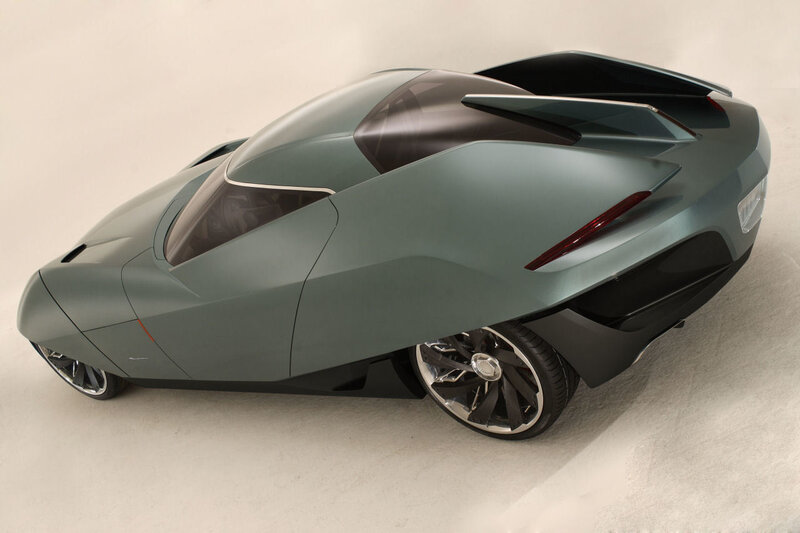 Futuristic Concept Car — Green, Sleek