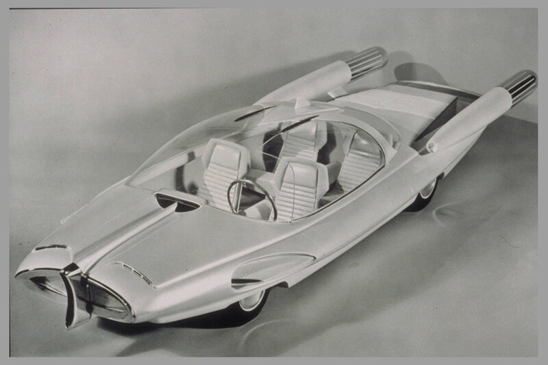 futuristic concept car model