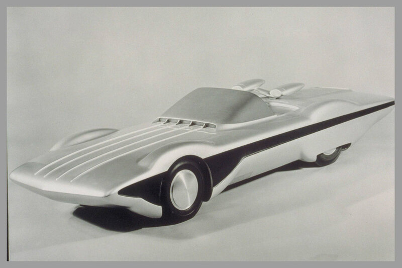 futuristic concept car model