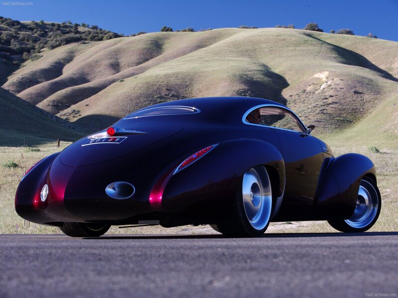 futuristic concept car on road