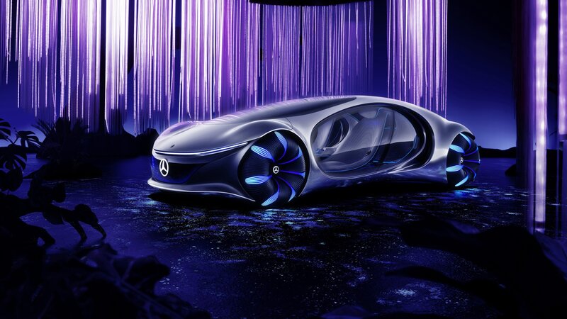 Futuristic Concept Car — Purple, Dramatic